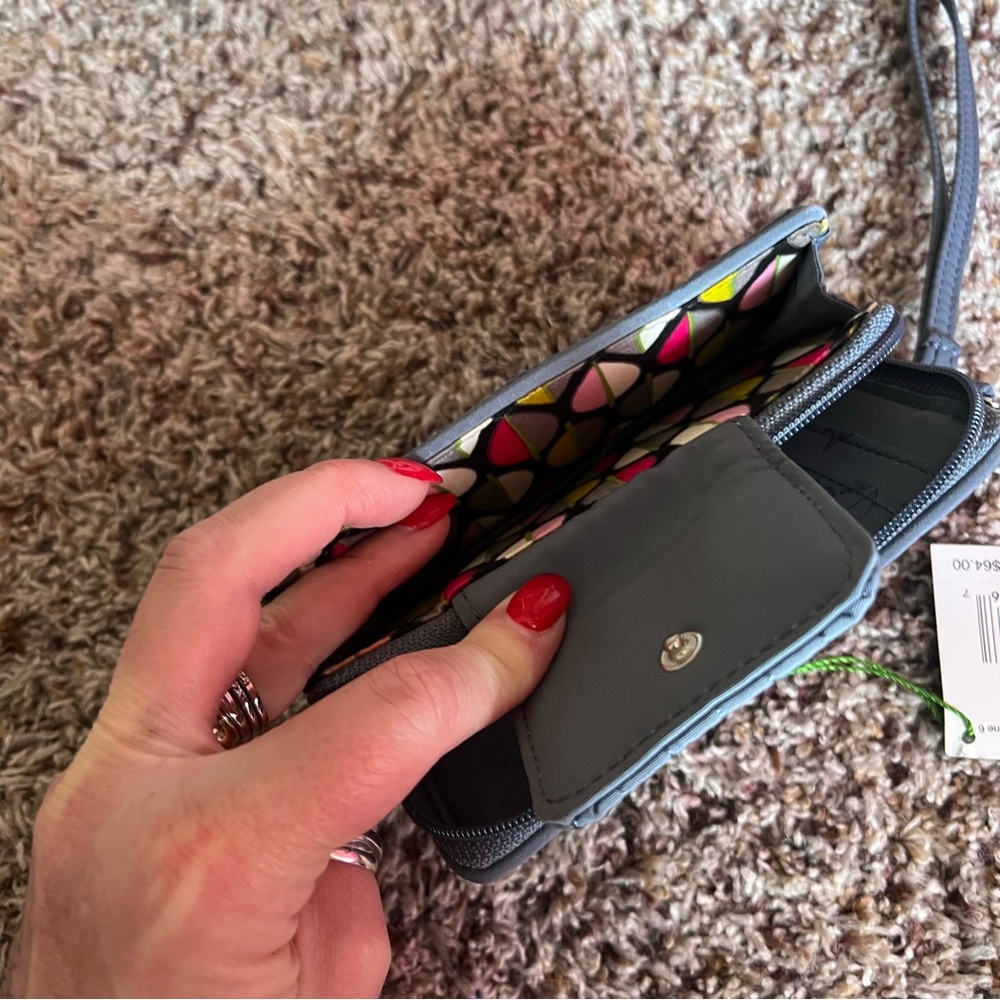 NWT! Vera Bradley Charcoal Quilted Wristlet Wallet - Picture 6 of 6